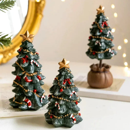 Christmas Tree Miniatures Small Resin Christmas  S / M / L