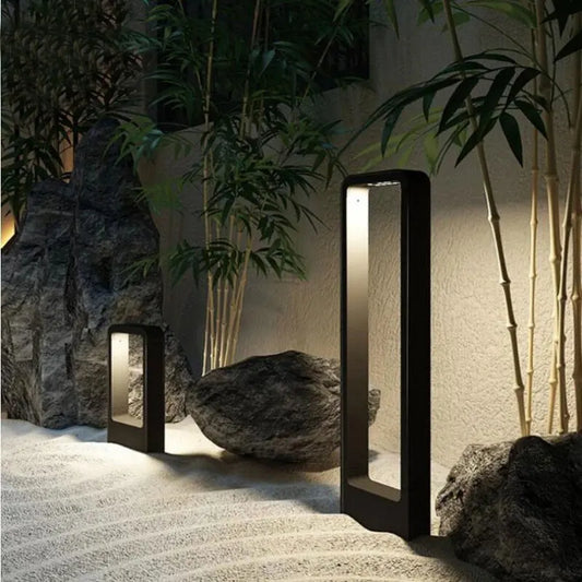 Waterproof Led Garden Lawn Lamp Modern Aluminum Pillar Outdoor Courtyard Vlla Landscape Bollards Light