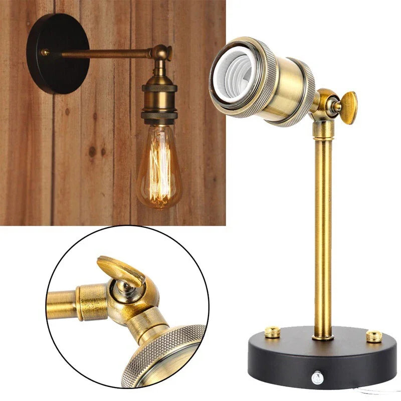 American industrial retro wall lamp Single-head adjustable angle Wall light for bedside living room decor indoor led lighting